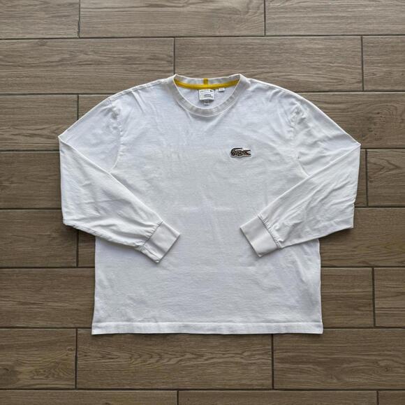 Y2K Lacoste National Geographic Crocodile Long Sleeve Shirt - Picture 1 of 7